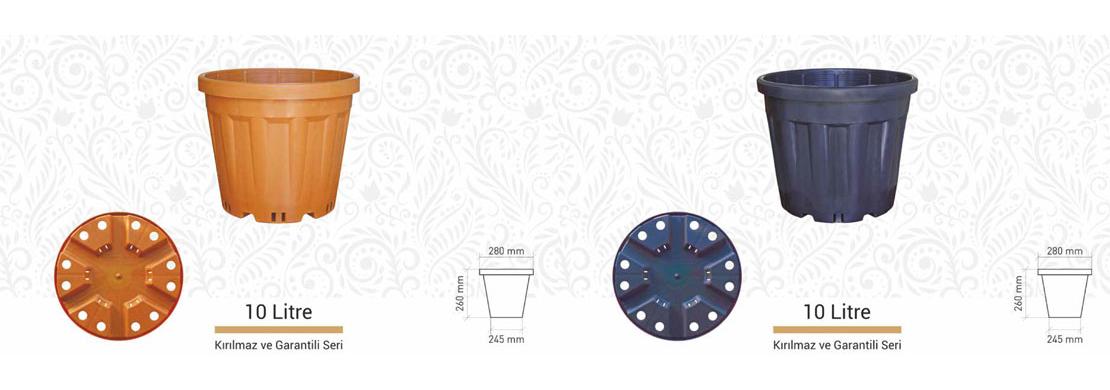 10 Litre Polietilen HDPE Saksı