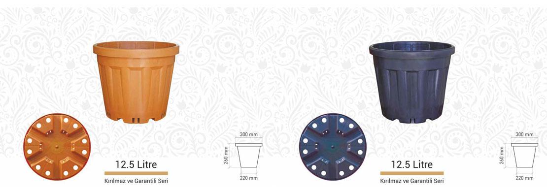 12.5 Litre Polietilen HDPE Saksı