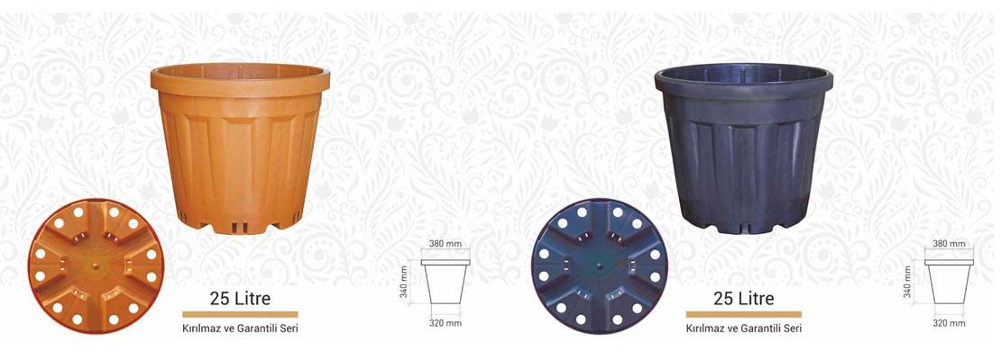 25 Litre Polietilen HDPE Saksı