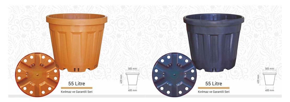 55 Litre Polietilen HDPE Saksı