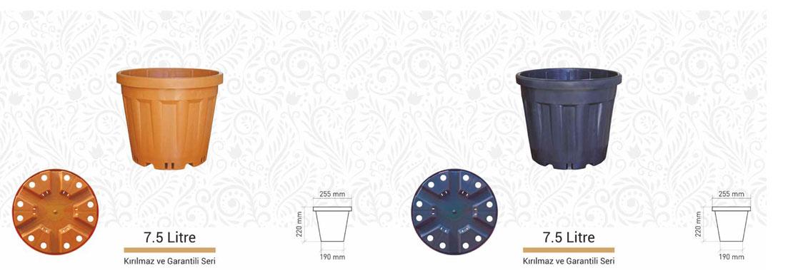 7.5 Litre Polietilen HDPE Saksı